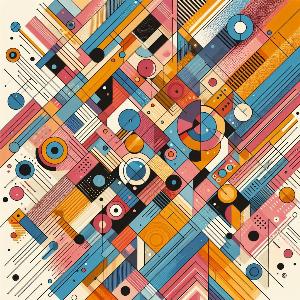 colorful abstract art poster with geometric shapes (27)